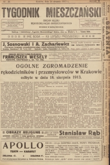 Tygodnik Mieszczański : organ Klubu Rękodzielniczo-Mieszczańskiego. 1913, nr 34