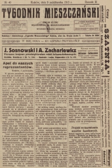 Tygodnik Mieszczański : organ Klubu Rękodzielniczo-Mieszczańskiego. 1913, nr 40