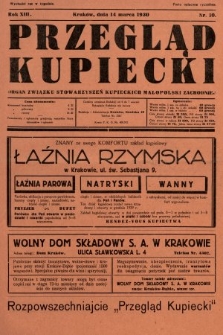 Przegląd Kupiecki : organ Związku Stowarzyszeń Kupieckich Małopolski Zachodniej. 1930, nr 10