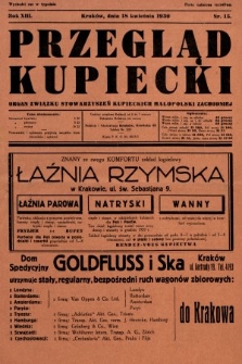 Przegląd Kupiecki : organ Związku Stowarzyszeń Kupieckich Małopolski Zachodniej. 1930, nr 15