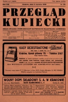 Przegląd Kupiecki : organ Związku Stowarzyszeń Kupieckich Małopolski Zachodniej. 1930, nr 22