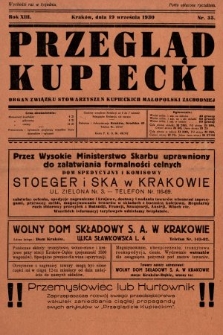 Przegląd Kupiecki : organ Związku Stowarzyszeń Kupieckich Małopolski Zachodniej. 1930, nr 35