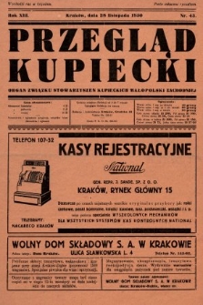 Przegląd Kupiecki : organ Związku Stowarzyszeń Kupieckich Małopolski Zachodniej. 1930, nr 43