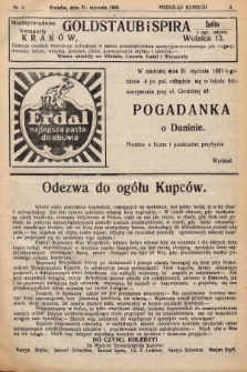 Przegląd Kupiecki : [organ Krakowskiego Stowarzyszenia Kupców]. 1922, nr 3
