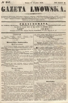 Gazeta Lwowska. 1856, nr 287