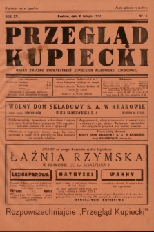 Przegląd Kupiecki : organ Związku Stowarzyszeń Kupieckich Małopolski Zachodniej. 1932, nr 5