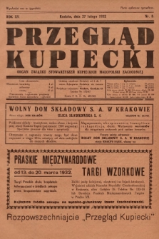 Przegląd Kupiecki : organ Związku Stowarzyszeń Kupieckich Małopolski Zachodniej. 1932, nr 8