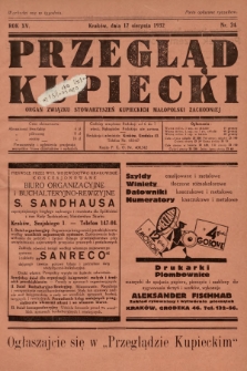 Przegląd Kupiecki : organ Związku Stowarzyszeń Kupieckich Małopolski Zachodniej. 1932, nr 24