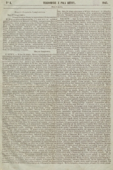 Wiadomości z pola bitwy. 1863, nr 4
