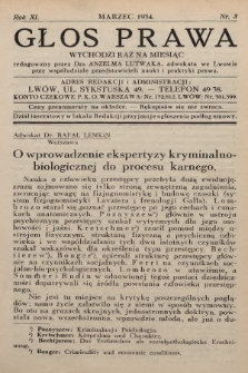 Głos Prawa : wychodzi raz na miesiąc. 1934, nr 3