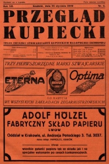 Przegląd Kupiecki : organ Związku Stowarzyszeń Kupieckich Małopolski Zachodniej. 1929, nr 4