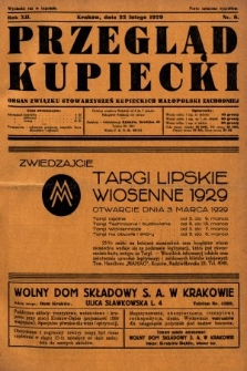 Przegląd Kupiecki : organ Związku Stowarzyszeń Kupieckich Małopolski Zachodniej. 1929, nr 8