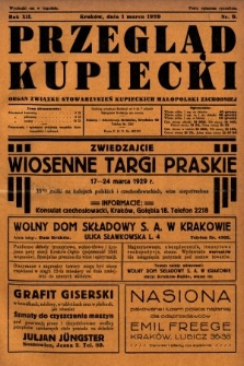 Przegląd Kupiecki : organ Związku Stowarzyszeń Kupieckich Małopolski Zachodniej. 1929, nr 9
