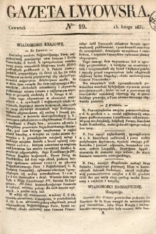 Gazeta Lwowska. 1834, nr 19