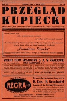 Przegląd Kupiecki : organ Związku Stowarzyszeń Kupieckich Małopolski Zachodniej. 1929, nr 19