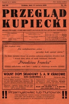 Przegląd Kupiecki : organ Związku Stowarzyszeń Kupieckich Małopolski Zachodniej. 1929, nr 23