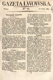 Gazeta Lwowska. 1834, nr 21