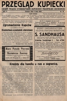 Przegląd Kupiecki : organ Związku Stowarzyszeń Kupieckich Małopolski Zachodniej. 1928, nr 18