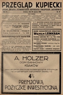 Przegląd Kupiecki : organ Związku Stowarzyszeń Kupieckich Małopolski Zachodniej. 1928, nr 25