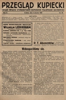 Przegląd Kupiecki : organ Związku Stowarzyszeń Kupieckich Małopolski Zachodniej. 1928, nr 29
