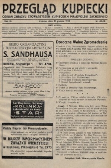 Przegląd Kupiecki : organ Związku Stowarzyszeń Kupieckich Małopolski Zachodniej. 1928, nr 48-49