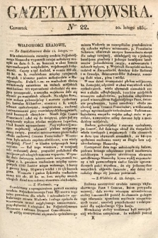 Gazeta Lwowska. 1834, nr 22