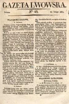 Gazeta Lwowska. 1834, nr 23