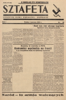 Sztafeta : codzienne pismo narodowo-radykalne. 1934, nr 35