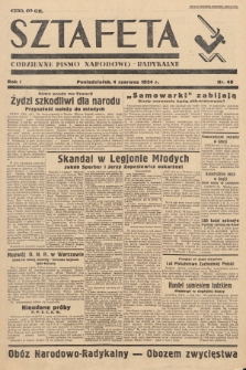 Sztafeta : codzienne pismo narodowo-radykalne. 1934, nr 40