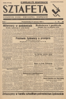 Sztafeta : codzienne pismo narodowo-radykalne. 1934, nr 54