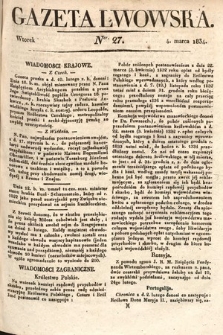 Gazeta Lwowska. 1834, nr 27