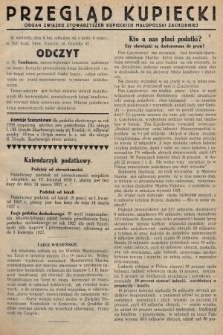 Przegląd Kupiecki : organ Związku Stowarzyszeń Kupieckich Małopolski Zachodniej. 1927, nr 9