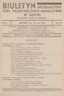 Biuletyn Informacyjny Izby Przemysłowo-Handlowej w Gdyni. 1933, nr 13