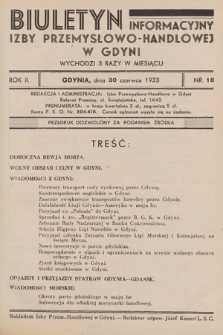 Biuletyn Informacyjny Izby Przemysłowo-Handlowej w Gdyni. 1933, nr 18