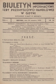 Biuletyn Informacyjny Izby Przemysłowo-Handlowej w Gdyni. 1933, nr 26