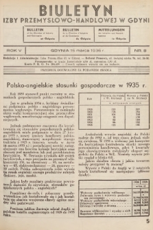 Biuletyn Izby Przemysłowo-Handlowej w Gdyni. 1936, nr 8