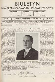 Biuletyn Izby Przemysłowo-Handlowej w Gdyni. 1936, nr 22/23