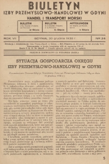 Biuletyn Izby Przemysłowo-Handlowej w Gdyni : handel i transport morski. 1938, nr 24