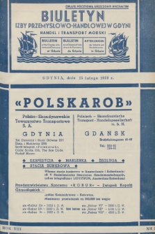 Biuletyn Izby Przemysłowo-Handlowej w Gdyni : handel i transport morski. 1939, nr 3