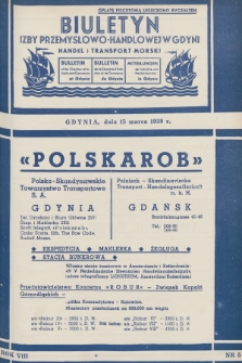 Biuletyn Izby Przemysłowo-Handlowej w Gdyni : handel i transport morski. 1939, nr 5