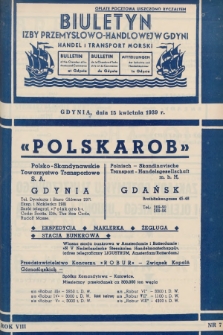 Biuletyn Izby Przemysłowo-Handlowej w Gdyni : handel i transport morski. 1939, nr 7