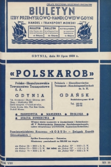 Biuletyn Izby Przemysłowo-Handlowej w Gdyni : handel i transport morski. 1939, nr 14