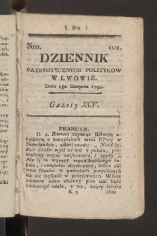 Dziennik Patryotycznych Politykow we Lwowie. 1794, nr 102