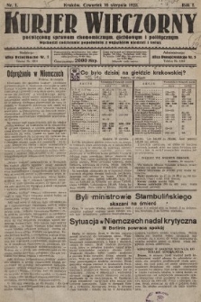Kurjer Wieczorny : poświęcony sprawom ekonomicznym, giełdowym i politycznym. 1923, nr 1