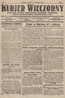 Kurjer Wieczorny : poświęcony sprawom ekonomicznym, giełdowym i politycznym. 1923, nr 3