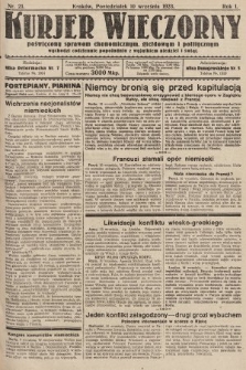 Kurjer Wieczorny : poświęcony sprawom ekonomicznym, giełdowym i politycznym. 1923, nr 21