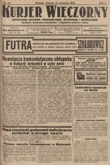 Kurjer Wieczorny : poświęcony sprawom ekonomicznym, giełdowym i politycznym. 1923, nr 34