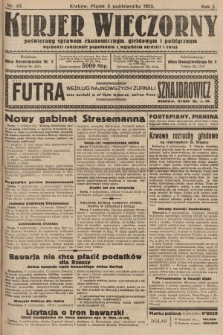 Kurjer Wieczorny : poświęcony sprawom ekonomicznym, giełdowym i politycznym. 1923, nr 43