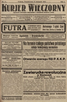 Kurjer Wieczorny : poświęcony sprawom ekonomicznym, giełdowym i politycznym. 1923, nr 71