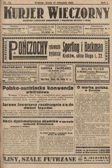 Kurjer Wieczorny : poświęcony sprawom ekonomicznym, giełdowym i politycznym. 1923, nr 73